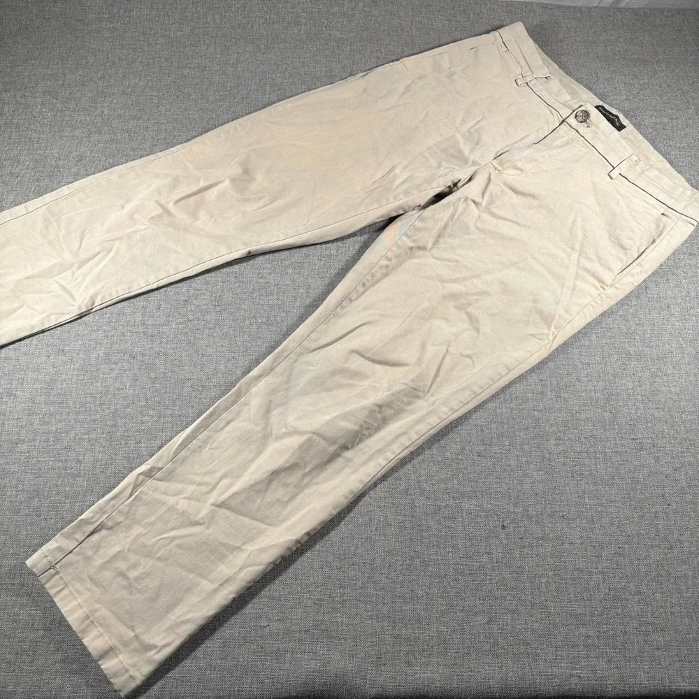 Banana Republic Chino Pants Mens 32x30 Khaki Tan Straight Leg Cotton Twill